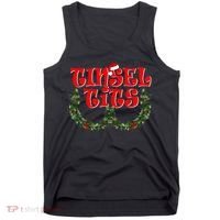 Funny Christmas Tinsel Tits Matching Couples Shirts Tank Top thumb 0