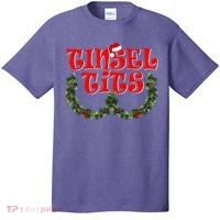 Funny Christmas Tinsel Tits Matching Couples Shirts T-Shirt thumb 0