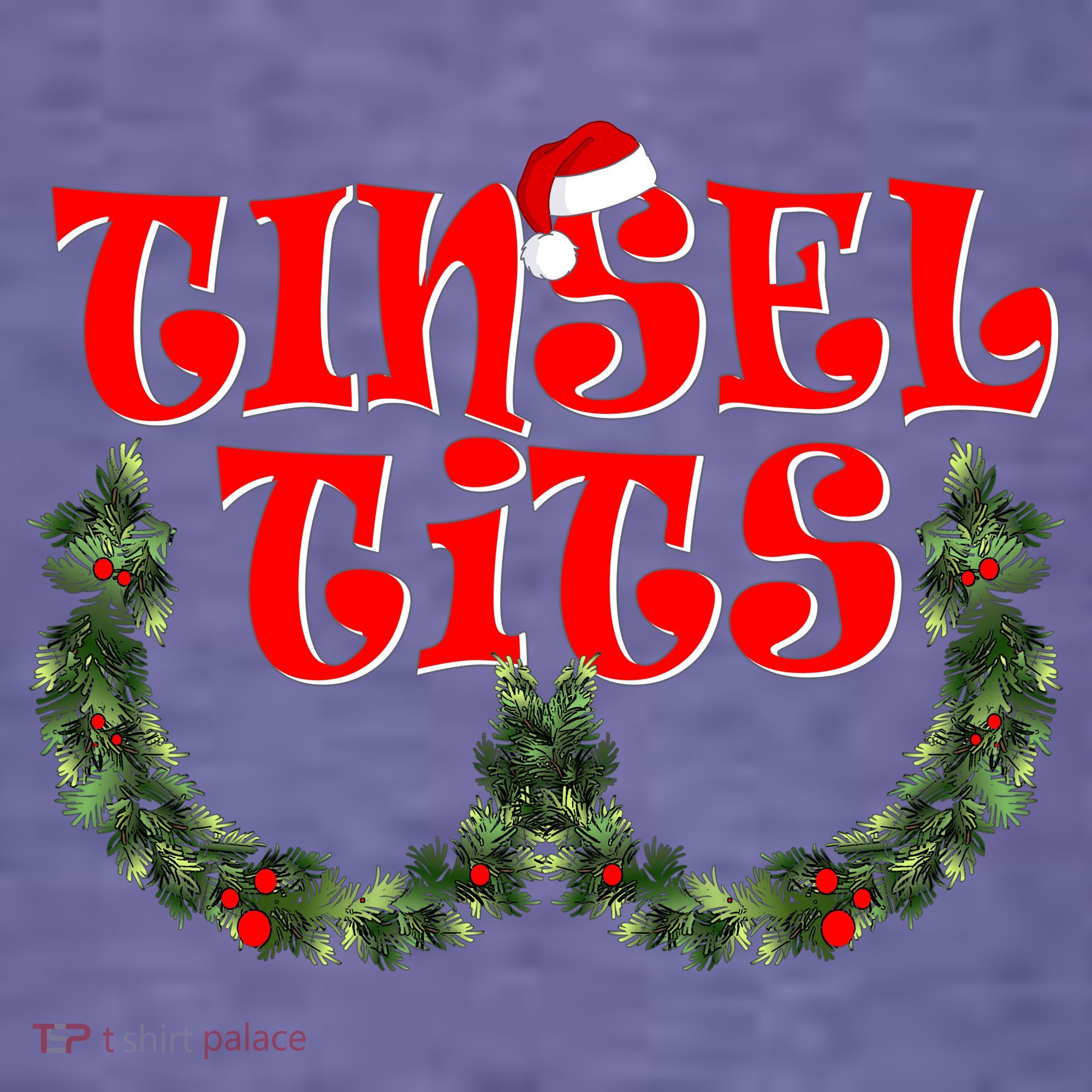 Funny Christmas Tinsel Tits Matching Couples Shirts Women's Hoodie
