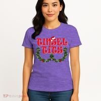 Funny Christmas Tinsel Tits Matching Couples Shirts Women's T-Shirt thumb 4