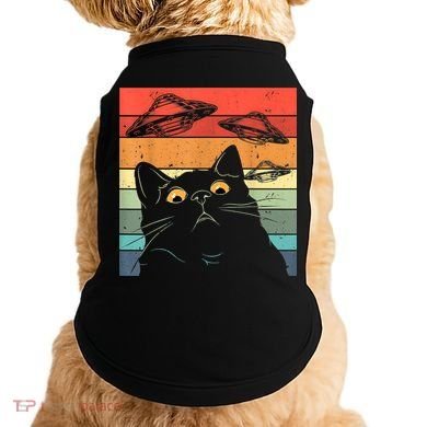 Funny Cat Tee, Galaxy Cat Spaceship Alien Cat UFO Doggie Tank