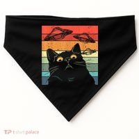 Funny Cat Tee, Galaxy Cat Spaceship Alien Cat UFO USA-Made Doggie Bandana thumb 0