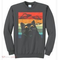 Funny Cat Tee, Galaxy Cat Spaceship Alien Cat UFO Sweatshirt thumb 0