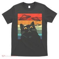 Funny Cat Tee, Galaxy Cat Spaceship Alien Cat UFO T-Shirt thumb 0