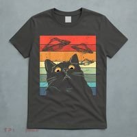 Funny Cat Tee, Galaxy Cat Spaceship Alien Cat UFO T-Shirt thumb 5