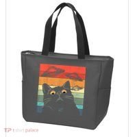 Funny Cat Tee, Galaxy Cat Spaceship Alien Cat UFO Tote Bag thumb 3