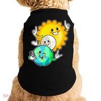 Funny Cute Total Solar Eclipse Earth Moon Sun Selfie Doggie Tank thumb 0