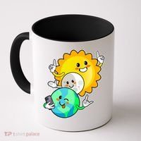 Funny Cute Total Solar Eclipse Earth Moon Sun Selfie Coffee Mug thumb 0