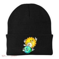 Funny Cute Total Solar Eclipse Earth Moon Sun Selfie Beanie thumb 0
