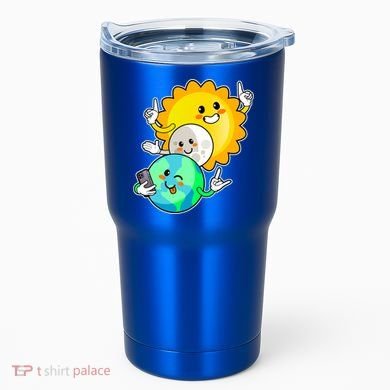 Funny Cute Total Solar Eclipse Earth Moon Sun Selfie Tumbler