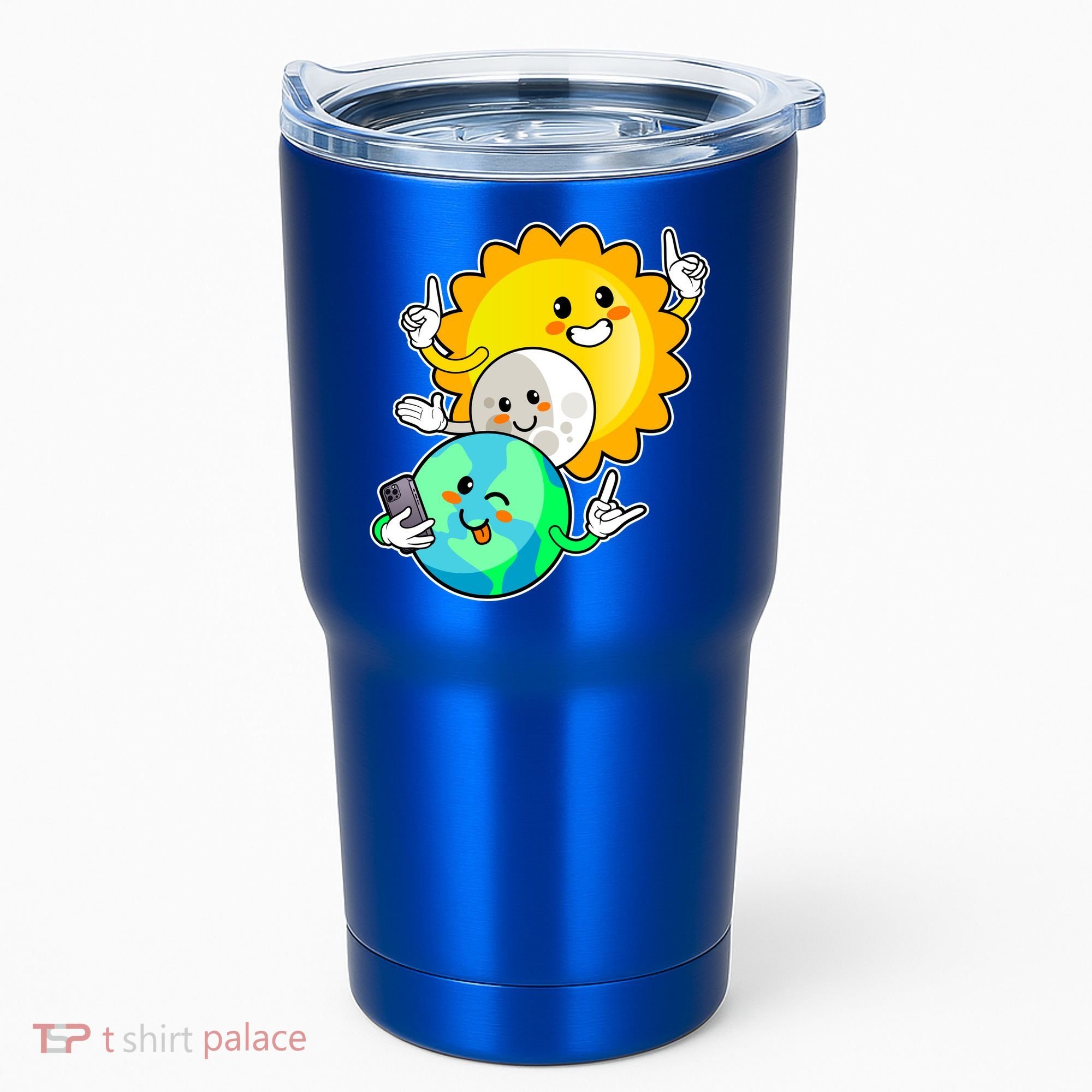 Funny Cute Total Solar Eclipse Earth Moon Sun Selfie Tumbler