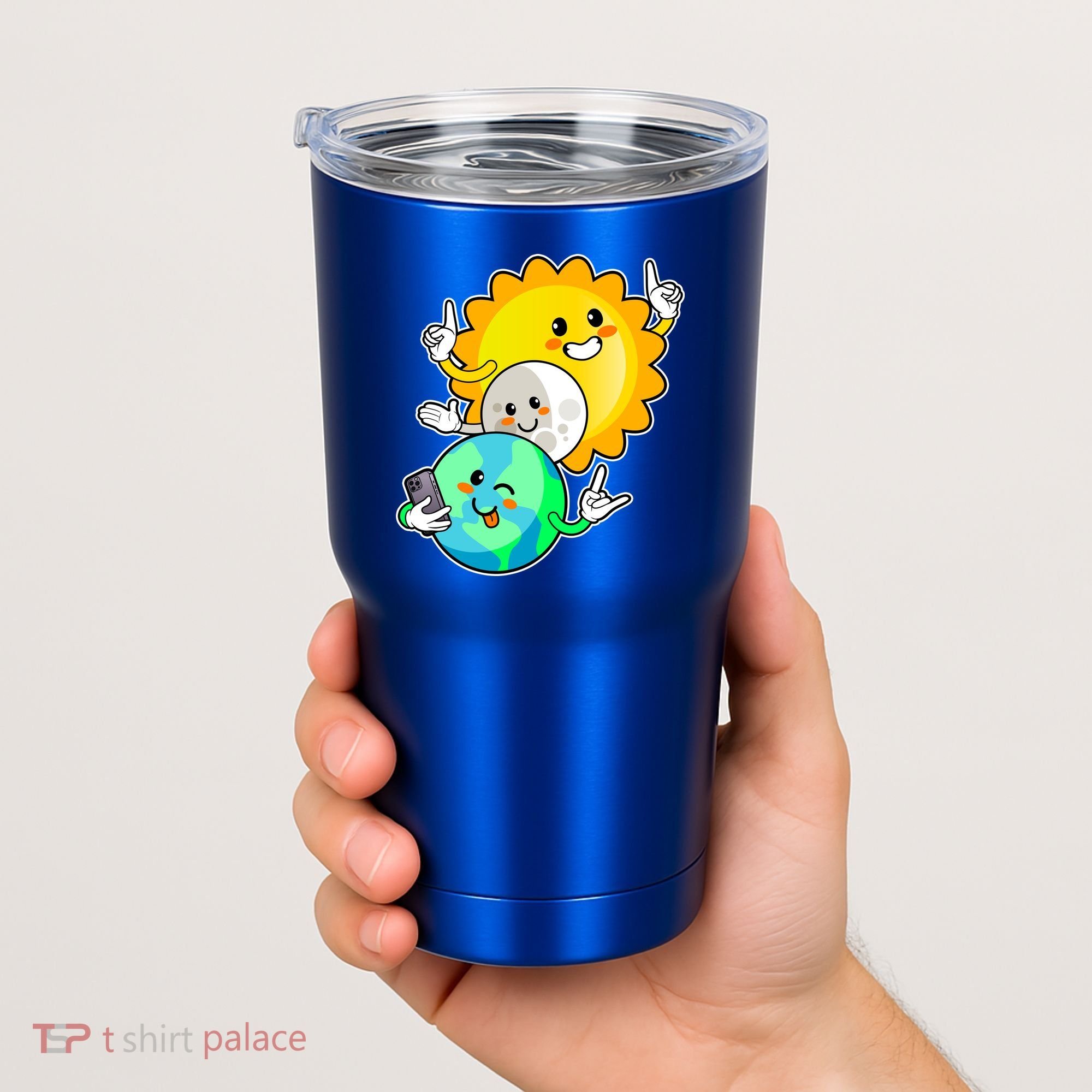 Funny Cute Total Solar Eclipse Earth Moon Sun Selfie Tumbler