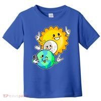 Funny Cute Total Solar Eclipse Earth Moon Sun Selfie Toddler T-Shirt thumb 0