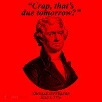 Funny Crap Thats Due Tomorrow Thomas Jefferson Santa Hat thumb 1