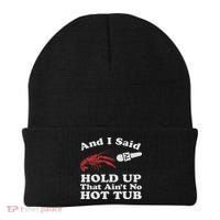 Funny Crawfish That Ain't No Hot Tub Cajun Boil Mardi Gras Beanie thumb 0