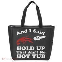 Funny Crawfish That Ain't No Hot Tub Cajun Boil Mardi Gras Tote Bag thumb 0