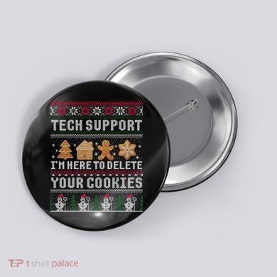 Funny Christmas Tech Support Computer Programmer Xmas Button