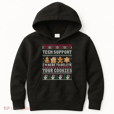 Funny Christmas Tech Support Computer Programmer Xmas Kids Hoodie