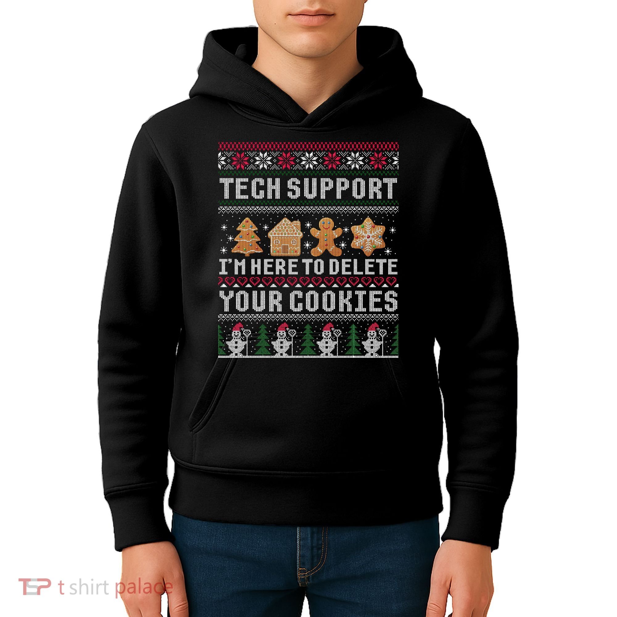 Funny Christmas Tech Support Computer Programmer Xmas Kids Hoodie