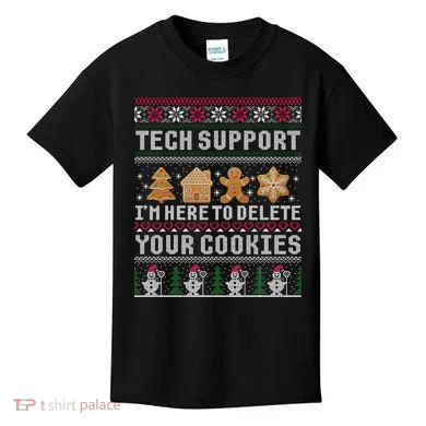 Funny Christmas Tech Support Computer Programmer Xmas Kids T-Shirt
