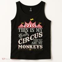 Funny Carnival This Is My Circus These Are My Monkeys Circus Tank Top thumb 2
