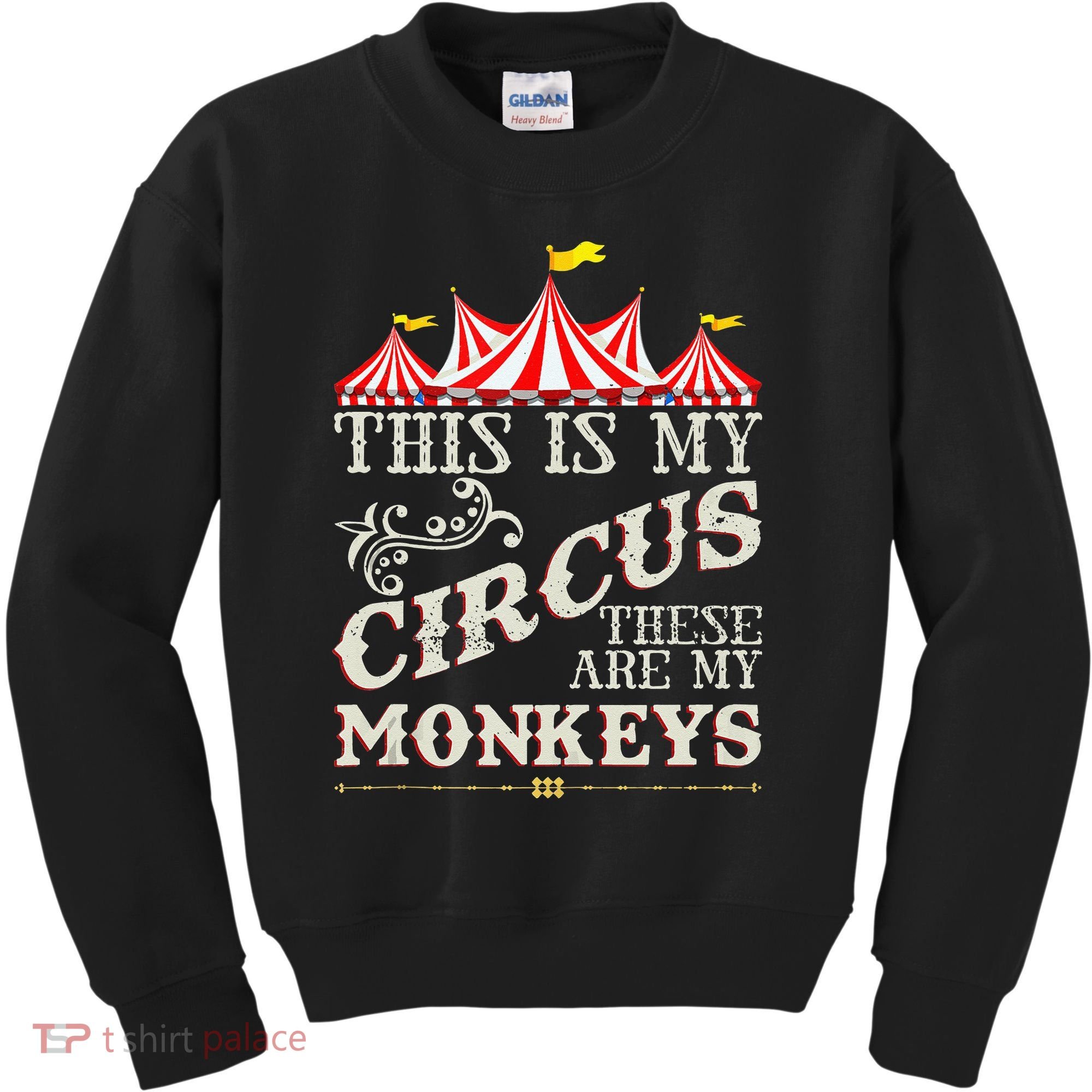 Funny Carnival This Is My Circus These Are My Monkeys Circus Kids Sweatshirt