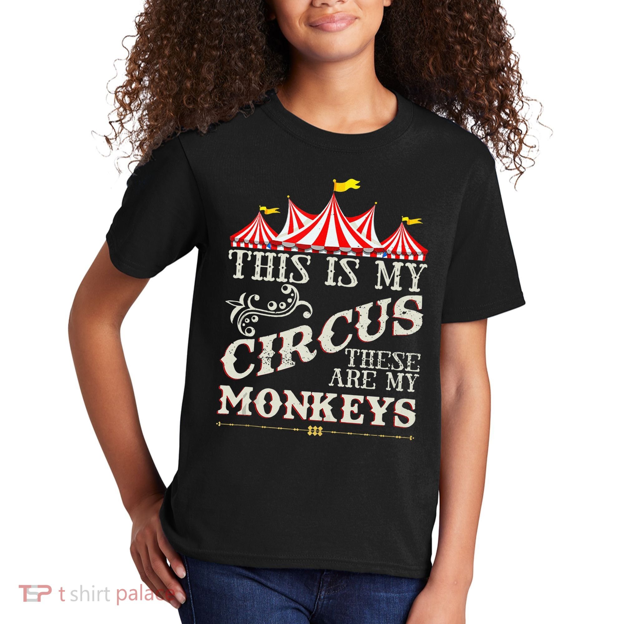 Funny Carnival This Is My Circus These Are My Monkeys Circus Kids T-Shirt