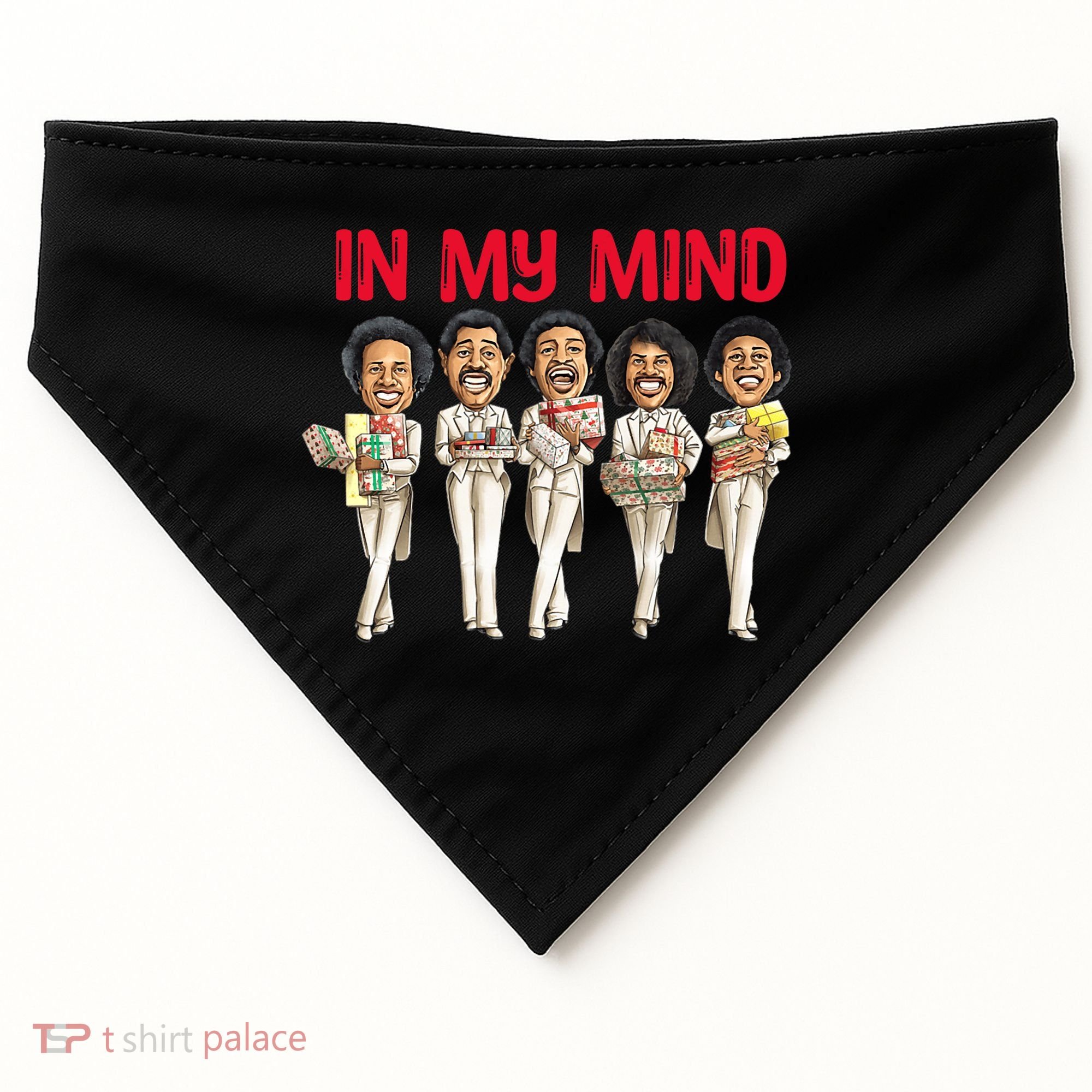 Funny Christmas Temptations_ In My Mind Silent Night USA-Made Doggie Bandana