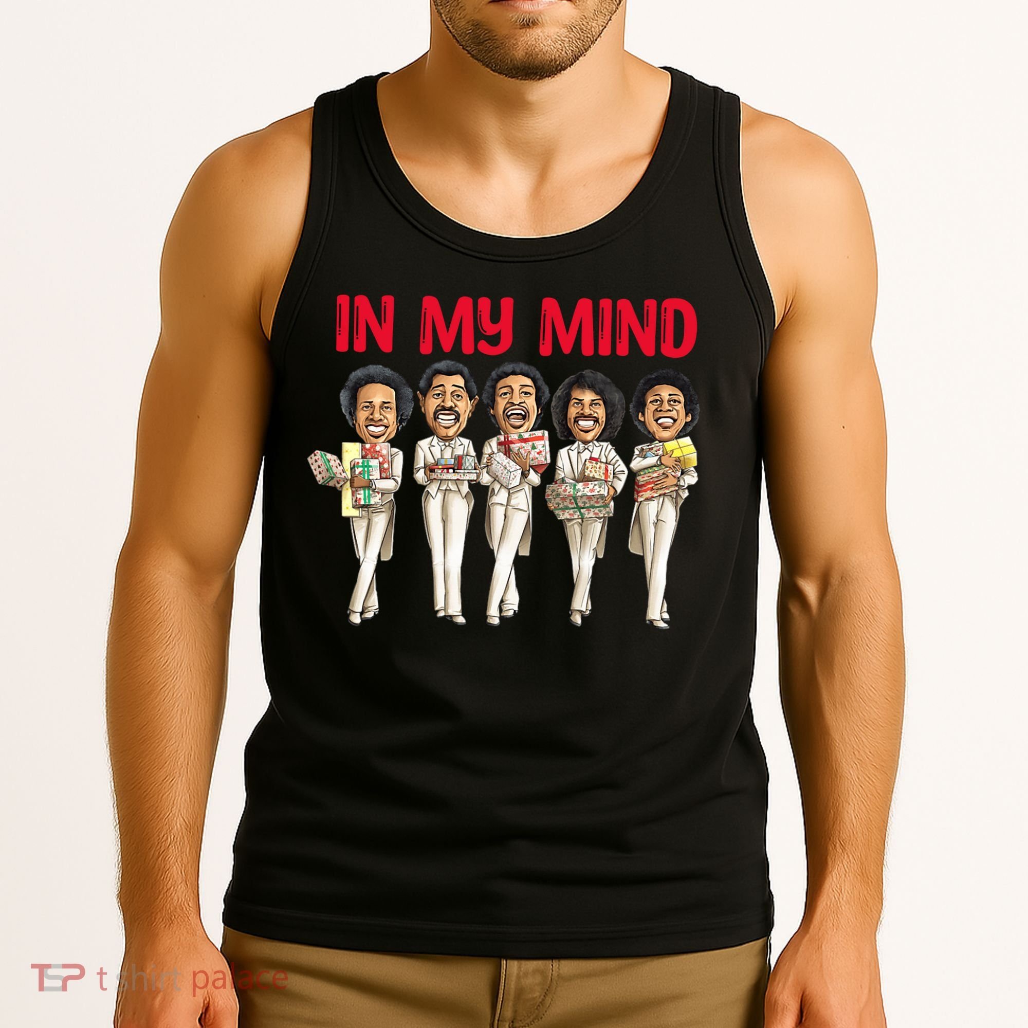 Funny Christmas Temptations_ In My Mind Silent Night Tank Top