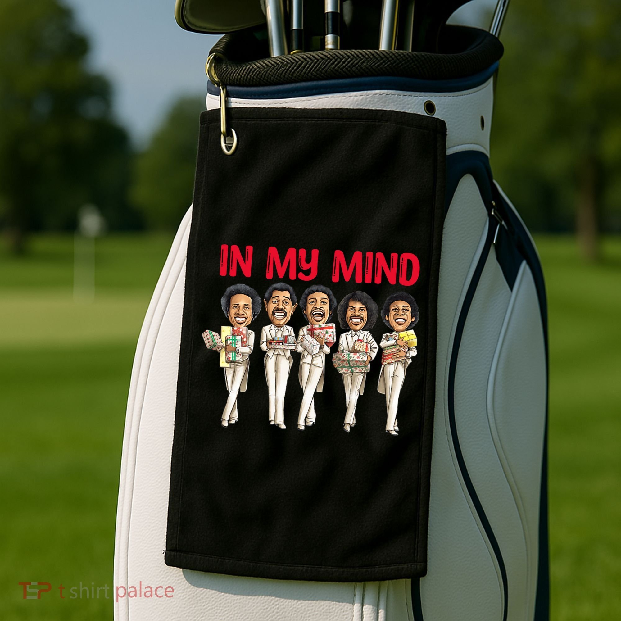 Funny Christmas Temptations_ In My Mind Silent Night Golf Towel