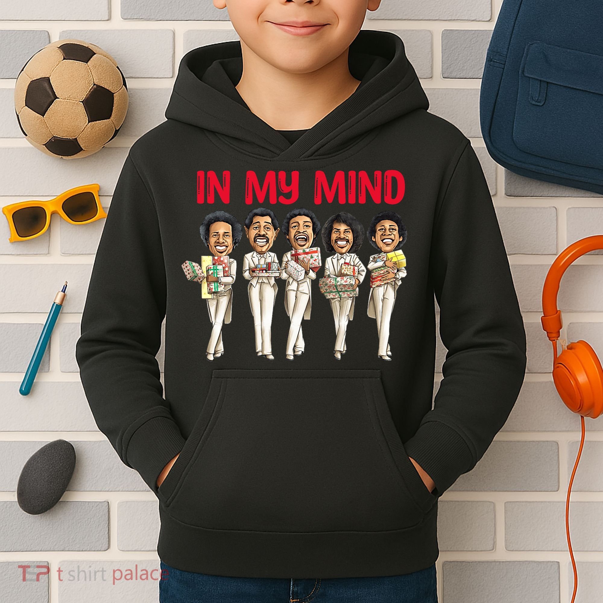 Funny Christmas Temptations_ In My Mind Silent Night Kids Hoodie