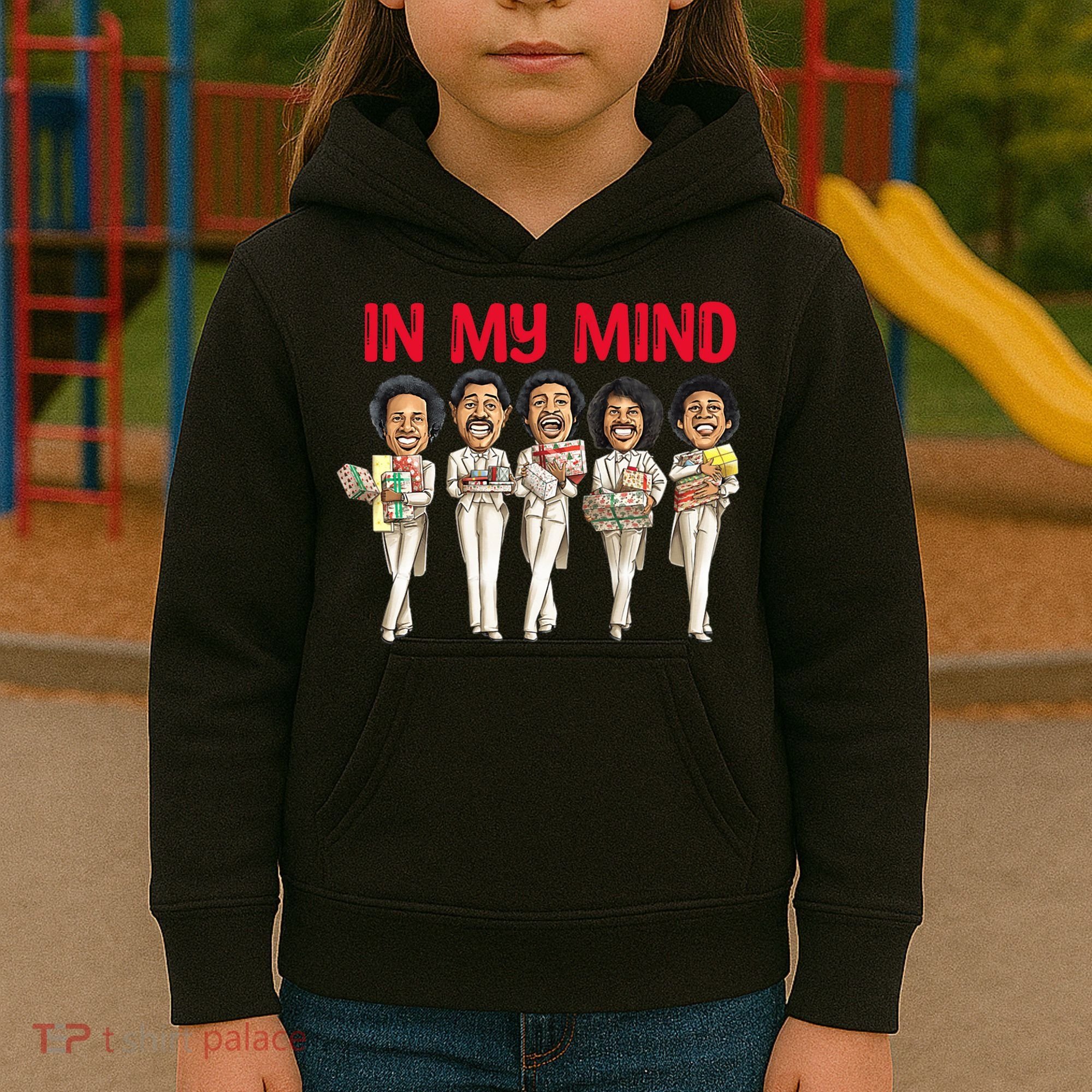 Funny Christmas Temptations_ In My Mind Silent Night Kids Hoodie