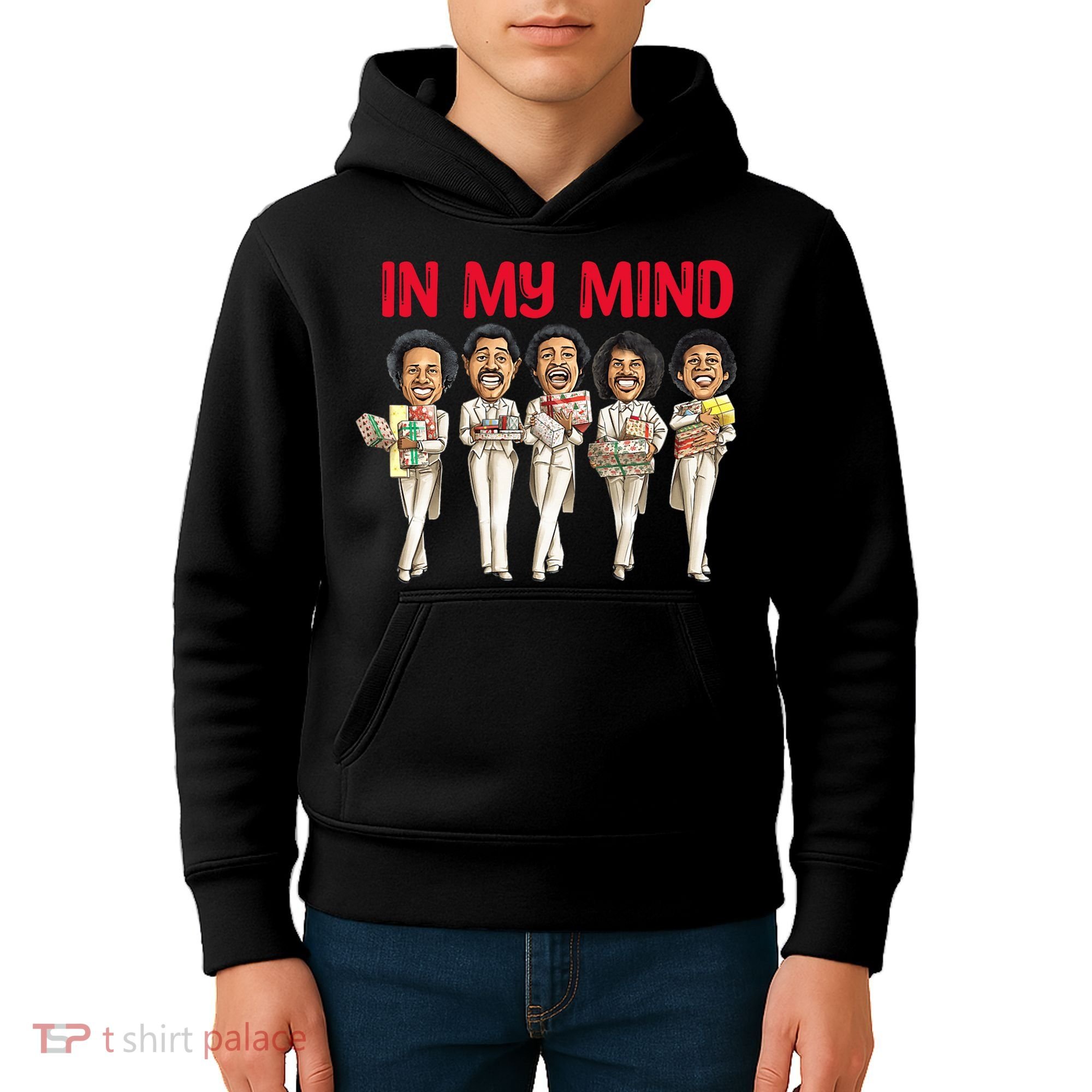 Funny Christmas Temptations_ In My Mind Silent Night Kids Hoodie