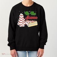 Funny Christmas Tis The Season Tree Cakes Women's Sweatshirt thumb 0