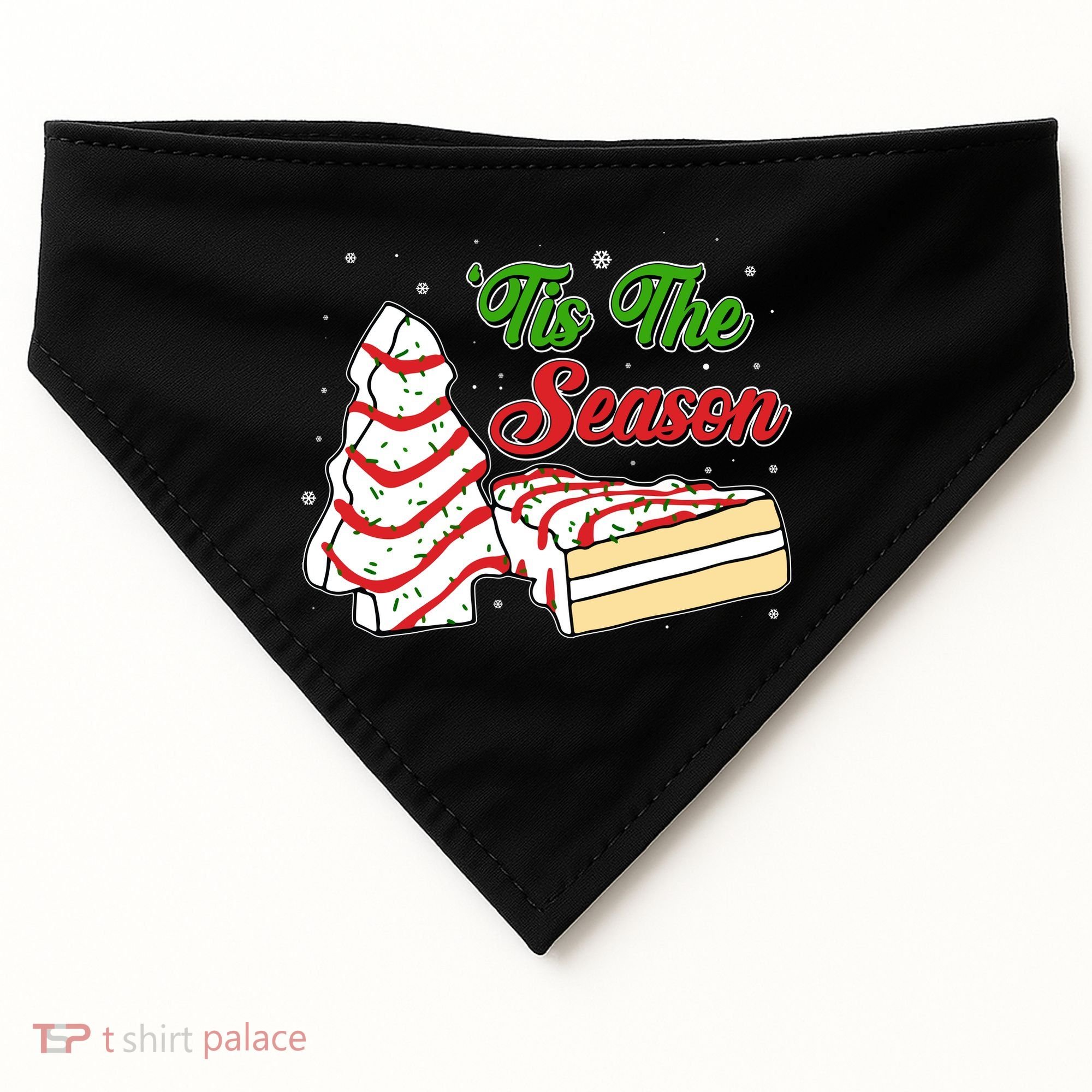 Funny Christmas Tis The Season Tree Cakes USA-Made Doggie Bandana