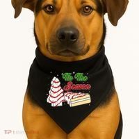 Funny Christmas Tis The Season Tree Cakes USA-Made Doggie Bandana thumb 1