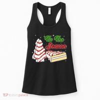 Funny Christmas Tis The Season Tree Cakes Women's Tank Top thumb 0
