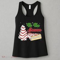 Funny Christmas Tis The Season Tree Cakes Women's Tank Top thumb 3