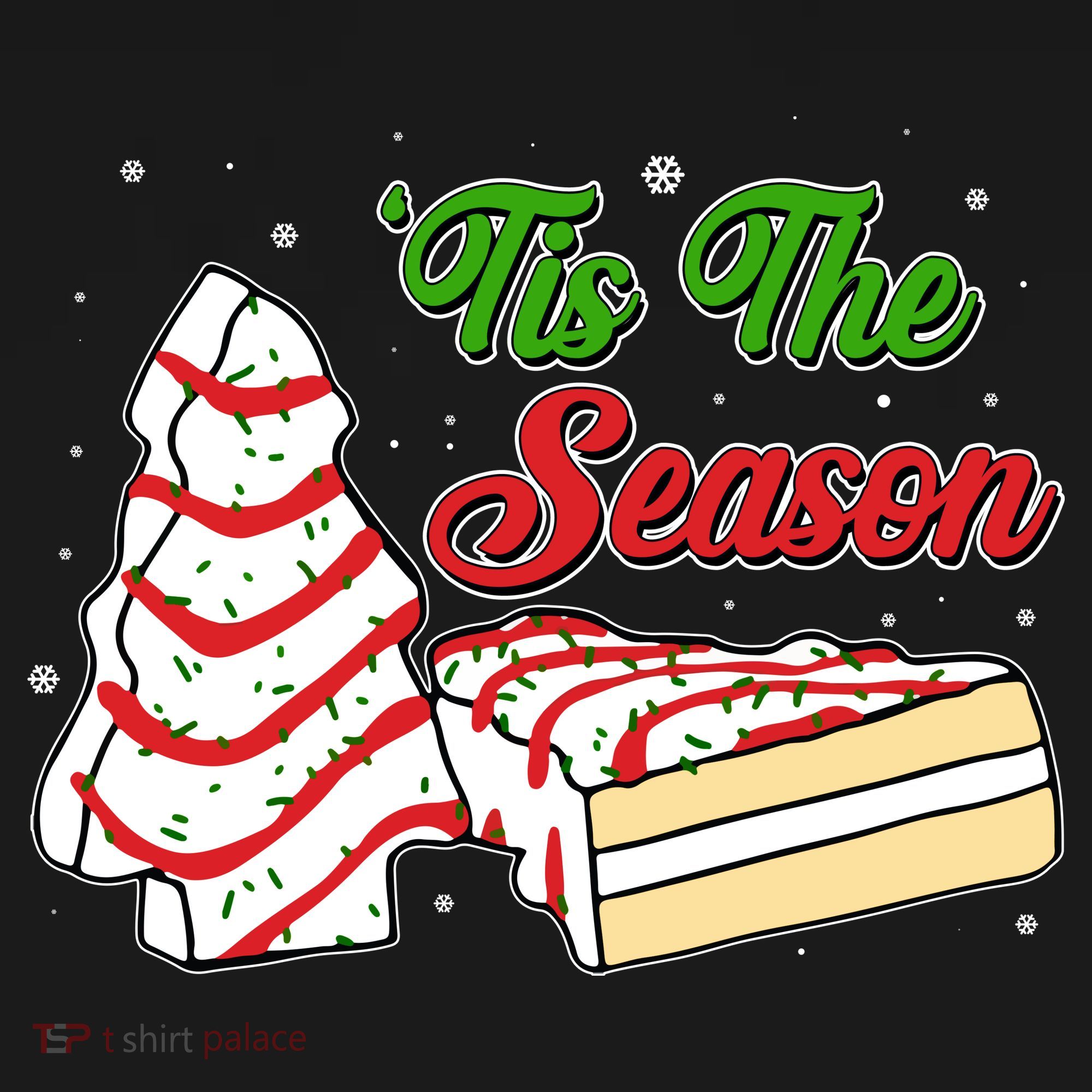 Funny Christmas Tis The Season Tree Cakes Women's Tank Top