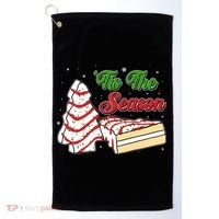 Funny Christmas Tis The Season Tree Cakes Golf Towel thumb 0