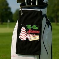 Funny Christmas Tis The Season Tree Cakes Golf Towel thumb 2