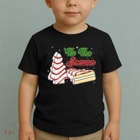 Funny Christmas Tis The Season Tree Cakes Toddler T-Shirt thumb 2