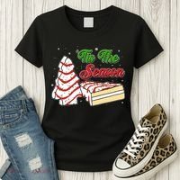Funny Christmas Tis The Season Tree Cakes Women's T-Shirt thumb 3