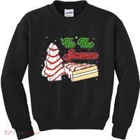 Funny Christmas Tis The Season Tree Cakes Kids Sweatshirt thumb 0