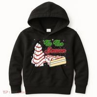 Funny Christmas Tis The Season Tree Cakes Kids Hoodie thumb 0