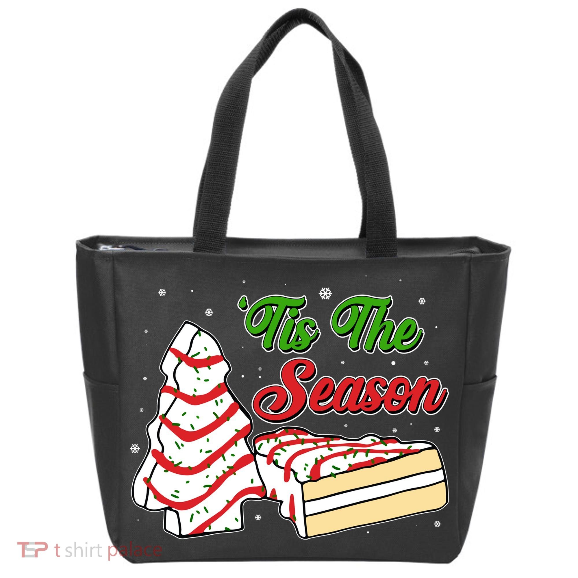Funny Christmas Tis The Season Tree Cakes Tote Bag