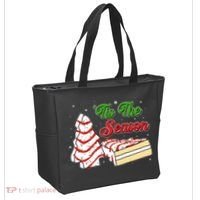 Funny Christmas Tis The Season Tree Cakes Tote Bag thumb 2