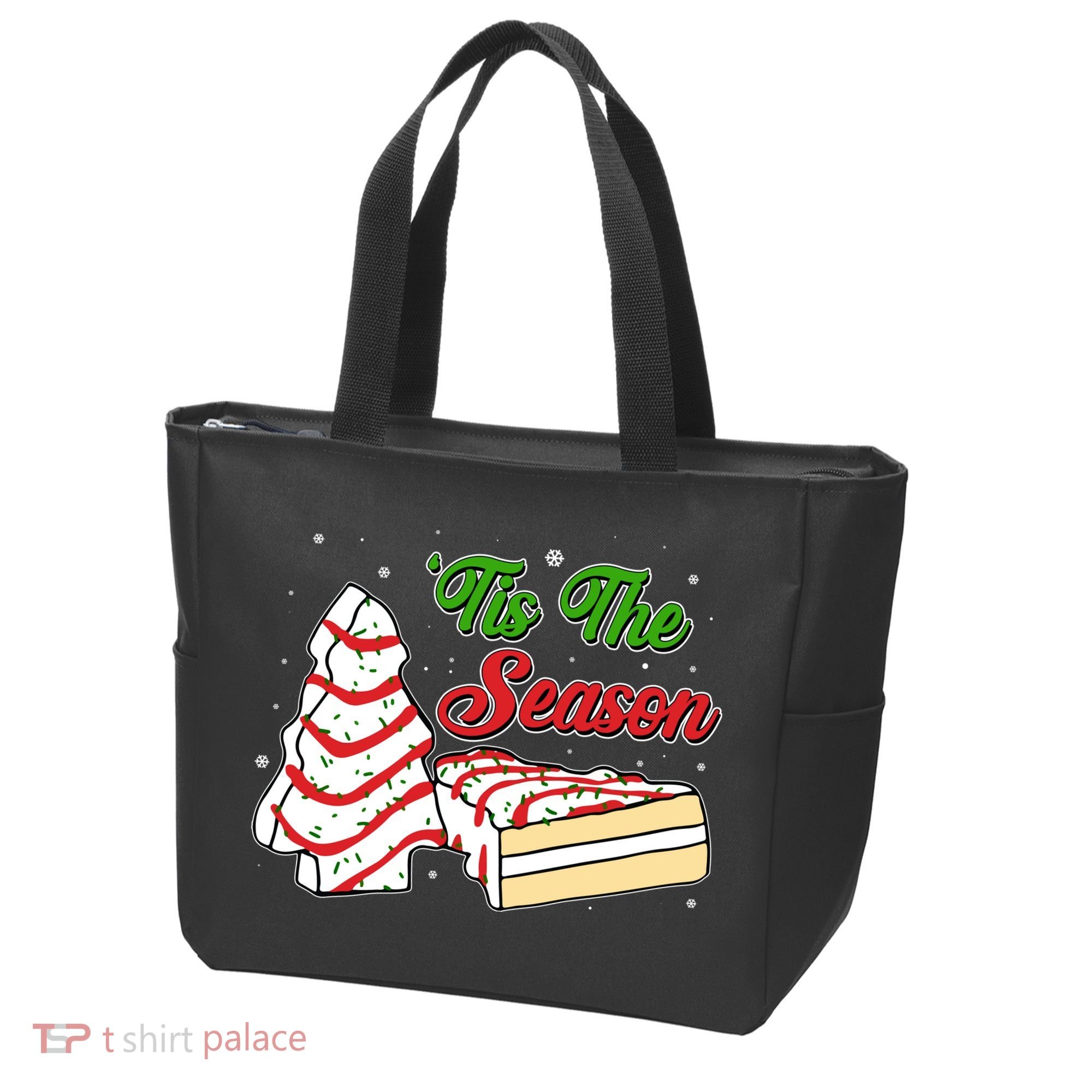 Funny Christmas Tis The Season Tree Cakes Tote Bag