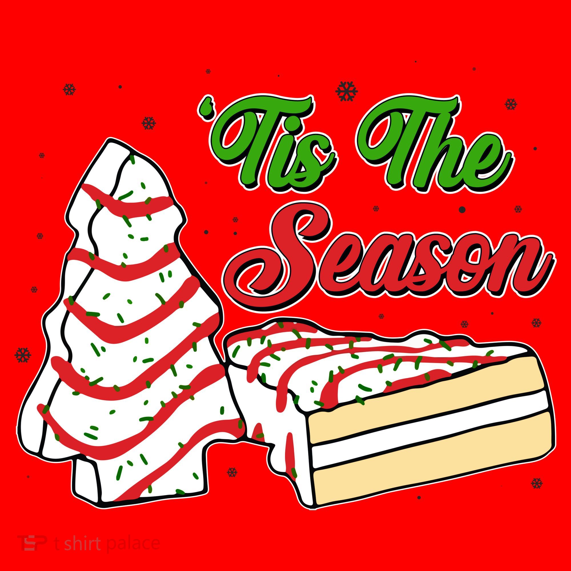 Funny Christmas Tis The Season Tree Cakes Santa Hat