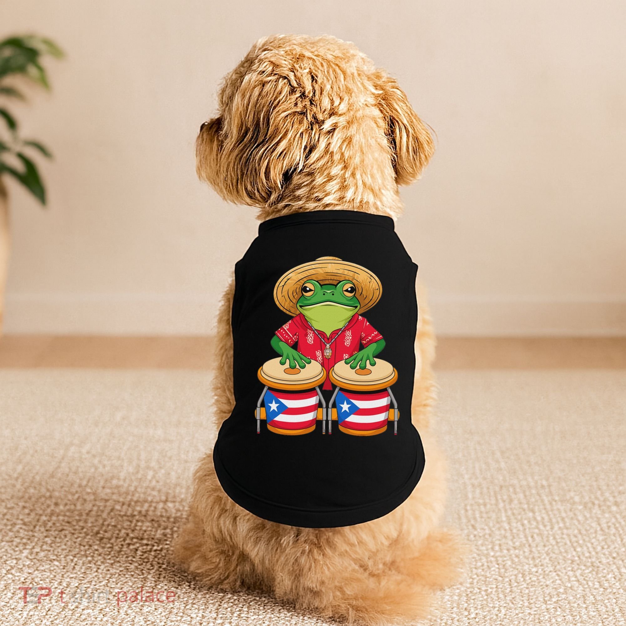 Frog Coqui Taino Boricua Puerto Rico Flag Doggie Tank